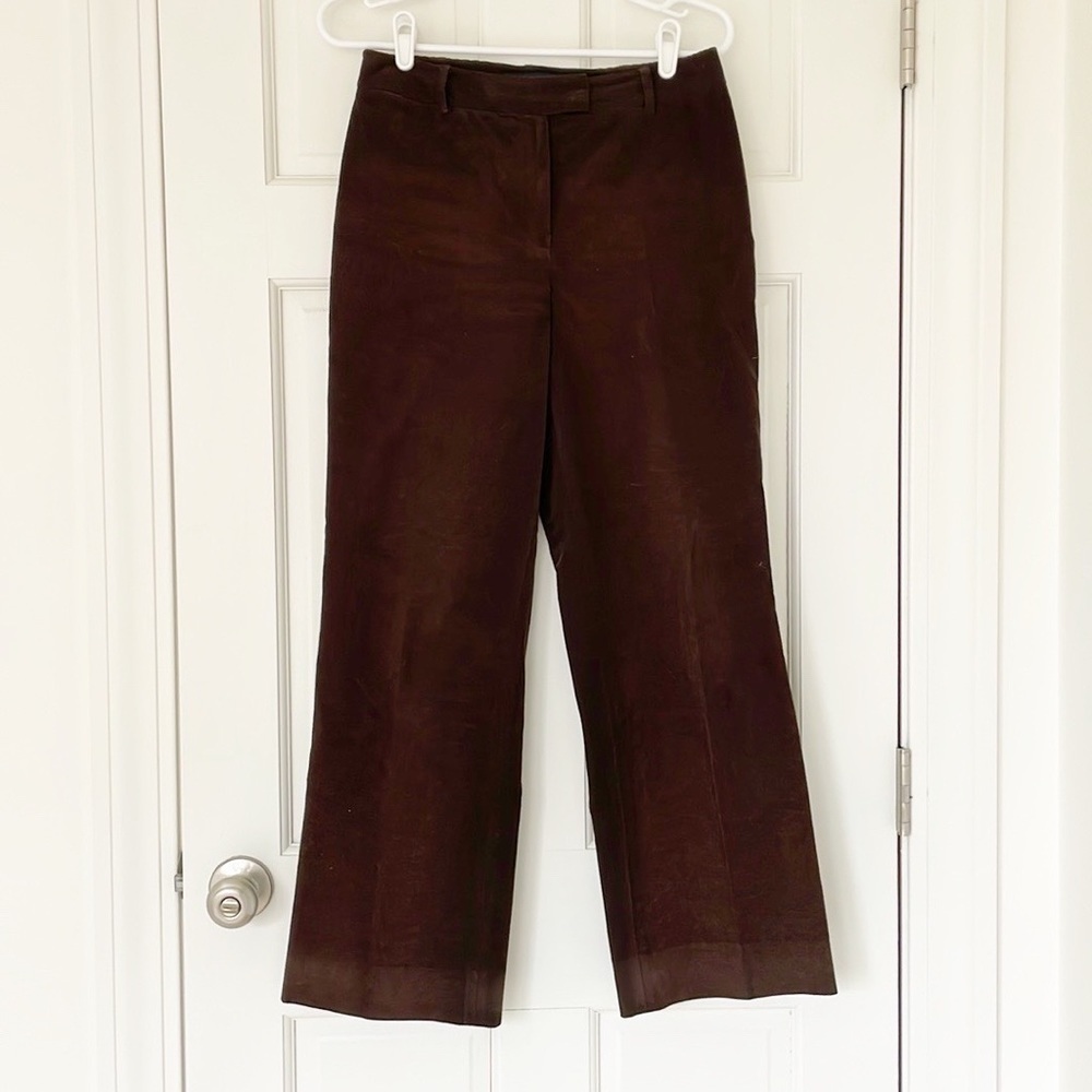 BROOKS BROTHERS corduroy pants size 4 brown flat front lightweight